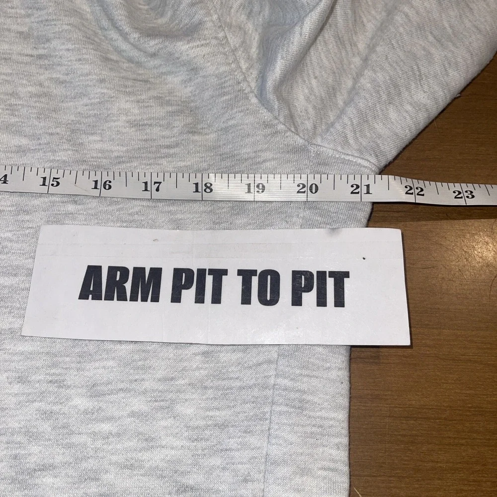 Nike Sweatshirt‎ Women Large Gray Turtle Neck Logo Elastic Band Long Sleeve Warm